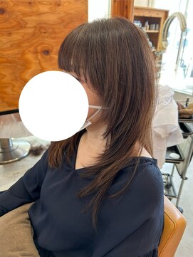 アドラーブル 松崎店(adorable) 大人可愛い小顔内巻きウルフレイヤー似合わせベージュ