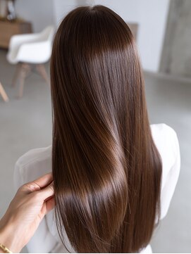 艶髪/髪質改善/暗髪/モカブラウン