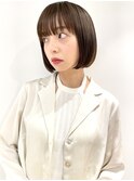 大人ボブ/アッシュカラー/簡単スタイリング/ボブ