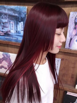 ブロック ジャポン(bloc japon) 艶ワインレッドボルドーレッドブラウン段カットポイントカット