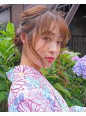 着物ヘア ヘアアレンジ 向ケ丘遊園 花火大会 浴衣着付け 夏祭り
