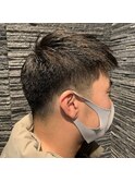 低めフェードショートスタイル