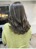セミロングオリーブベージュ