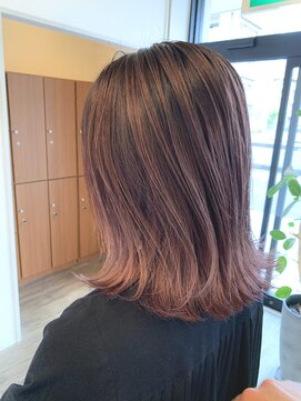 アルル(ARLE) 【ARLE/伊島町】ピンク×バレイヤージュ