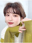 ニュアンスショート_Aラインボブマロンベージュ_28328
