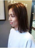 【新宿penelope】ノンブローカット　切りっぱなし外はねボブ！