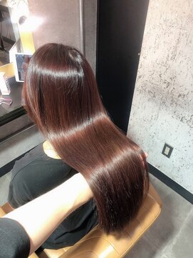 ロンド ストラーダ 心斎橋(Lond strada) くびれヘア×アプリコットオレンジ×美髪［髪質改善/縮毛矯正］