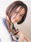 アンニュイムードボブ/アースカラー/カールボブ/小顔ボブ