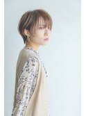 透け感のあるショートマッシュ