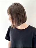 【FOLK】赤みなし透明感グレージュ☆似合わせ切りっぱなしボブ♪