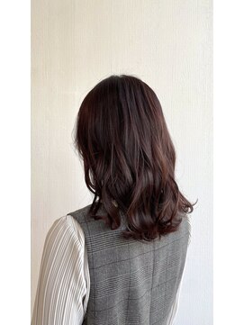 ナンバー(number+) 20代30代大人かわいいピンクブラウンナチュラルロブヘアー