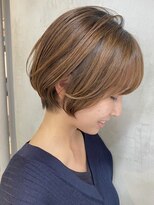 ディバイン 船橋店(divine) 丸みショートヘアミルクティーベージュピンクベージュブリーチ