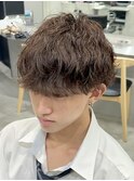 メンズマッシュ波巻きスパイラルパーマツイストスパイラルパーマ
