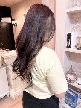 キャアリー(Caary) 福山人気Caaryインナーカラーホワイトベージュラベンダーカラー