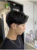 毛流れパーマ　ハンサムショート