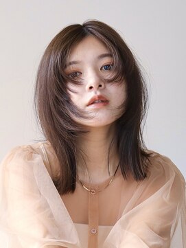 シスタ(SISTA) 切りっぱなしロブフェイスレイヤーマロンブラウン【自由が丘】