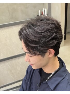 スイッチ(men's SWITCH) フェザーパーマセンターパートツーブロック刈り上げメンズ