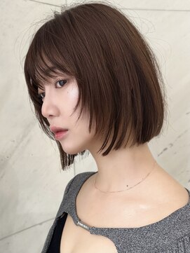 サイン 表参道(SIGN) 韓国ヘアグレージュカラーブリーチ無し髪質改善イヤリングカラー