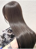 髪質改善縮毛矯正×グレージュ　ブリーチなし