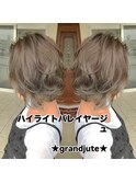 白髪ぼかし　カラー　ハイライト　デジタルパーマ