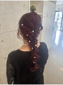 編み下ろしお呼ばれヘアー♪