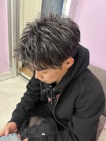 アヴァンス 難波店(AVANCE.)&nbsp;【松元担当】シルバーメッシュ×アップバング