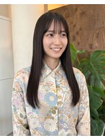 零秒女髪 千里丘店&nbsp;上品で艶やかな美髪ストレートロングヘア髪質改善艶髪艶感