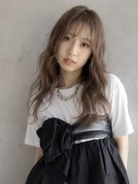 ソレイユトウキョウシブヤ(SOLEIL TOKYO shibuya)&nbsp;ロングウェーブアッシュベージュブリーチカラーシースルーバング