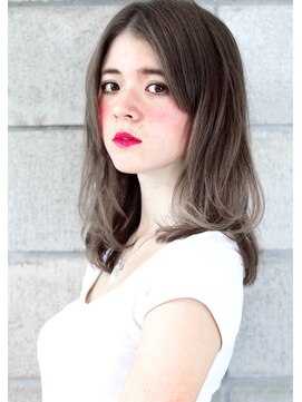 ヘアサロン ガリカ 表参道(hair salon Gallica) 『 プラチナグラデーション 』×『 無造作 』 クセ毛風 medium☆