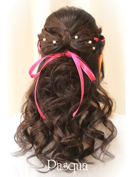 パスクア パスクア＊リボンのハーフダウン