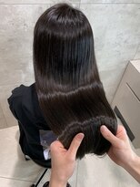 髪質改善イルミナカラーストレート艶髪ハイトーンカラー