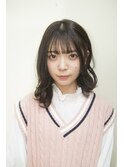 【salon de MiLK 原宿】耳かけゆるウェーブ×グレージュ