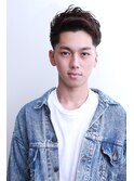 ナチュラル刈り上げアップバングショート