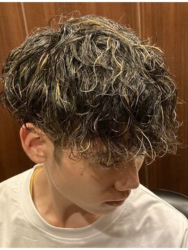 ヒロギンザ 御茶ノ水店(HIRO GINZA) 波巻きツイストスパイラルパーマ+ハイライトカラー