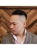 <理容室><バーバー>スキンフェードオールバックツーブロック