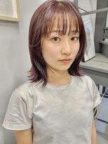 ヘアー アイス 御器所本店(HAIR ICI) イメチェン小顔前髪外ハネボブ大人可愛いチェリーブラウン