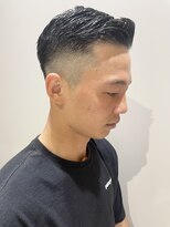 コネクト(Connect) 黒髪短髪フェード刈り上げアップバングベリーショート