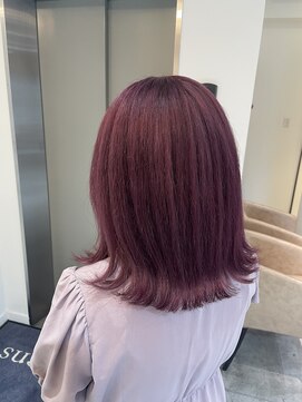 アヴァンスアンス 広島袋町店(AVANCE.ens) ブリーチありwカラーとカシスピンク