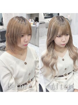 あるじゃんすー 町田店 ホワイトベージュ#シールエクステ#韓国#グラデーション#町田