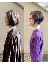 ハルキ ミナト ジャパン オオサカ(HARUKI MINATO japan OSAKA)&nbsp;40代50代小顔似合わせカットくびレイヤーエモージュ大人可愛い