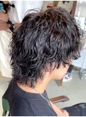 波巻きスパイラルパーマツイストパーマメンズマッシュパーマ
