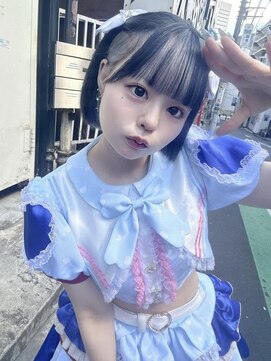 ドットハリス(.Hallis) ネイビーブルー/インナーカラー/ボブ/髪質改善