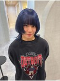 ネイビーカラーウルフカット