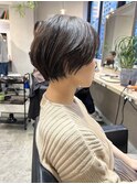 丸みショート/イメチェン/似合わせ/アッシュ/ショートボブ
