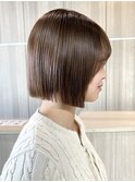 ぱっつとボブ/切りっぱなしボブ/ブラウン【柏・柏駅】