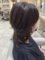 アッシュ 仙川店(Ash)&nbsp;40代50代60代くびれウルフヘア艶カラー白髪ぼかしミディアム