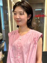 アトリエ(atelier.)&nbsp;オリーブブラウン 顔周りカット 外ハネ 30代 ボブ 髪質改善