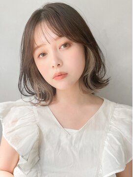 アグノス 青山(Agnos) 愛されレイヤーカット斜めバング薄めバングモテ髪#205f1020