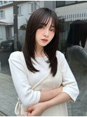 暗髪美髪ストレートヘアレイヤー韓国髪質改善トリートメント