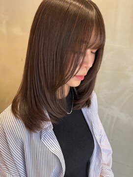 ベルベットヘア 千早店(Velvet hair) 髪質改善カラー×グレージュ×顔周りレイヤー【みつ】